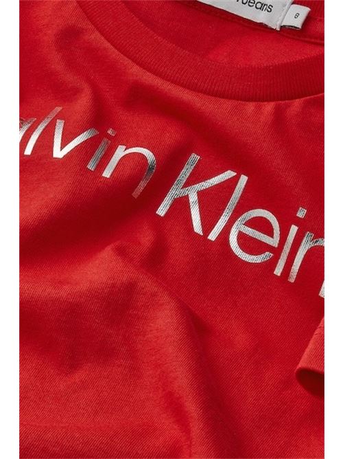 INST SILVER LOGO SLIM T-SHIRT CALVIN KLEIN JEANS | IG0IG01350/XND